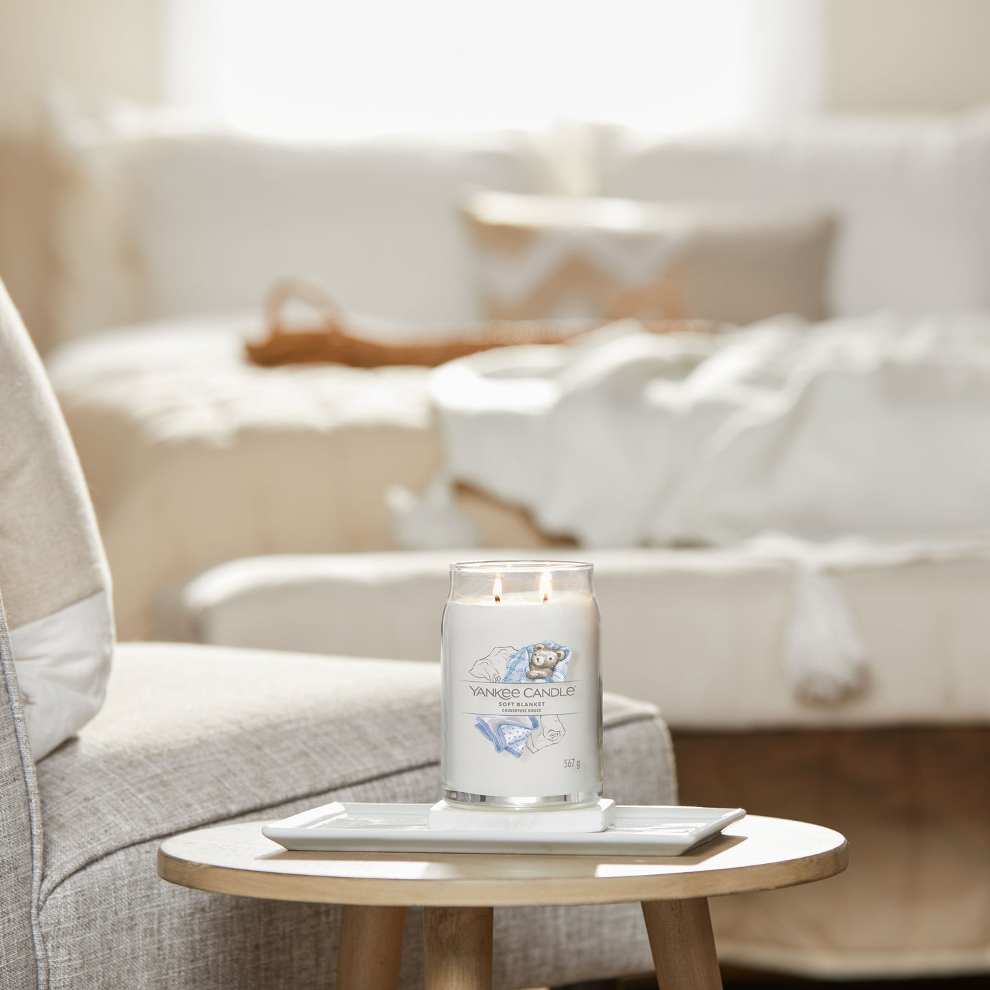 Yankee Candle® Signature didelė žvakė – Soft Blanket™