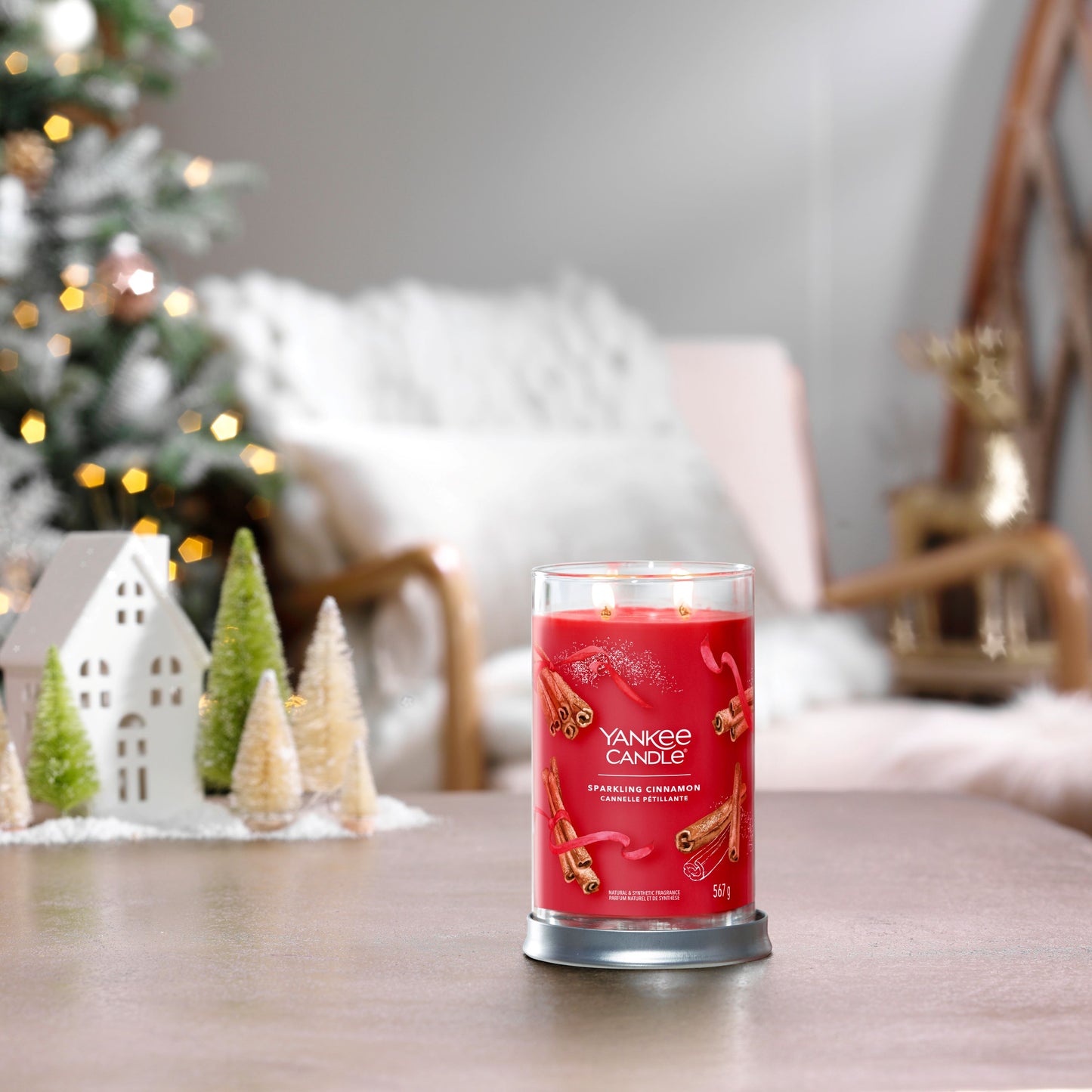 Yankee Candle® Signature Tumbler didelė žvakė – Sparkling Cinnamon