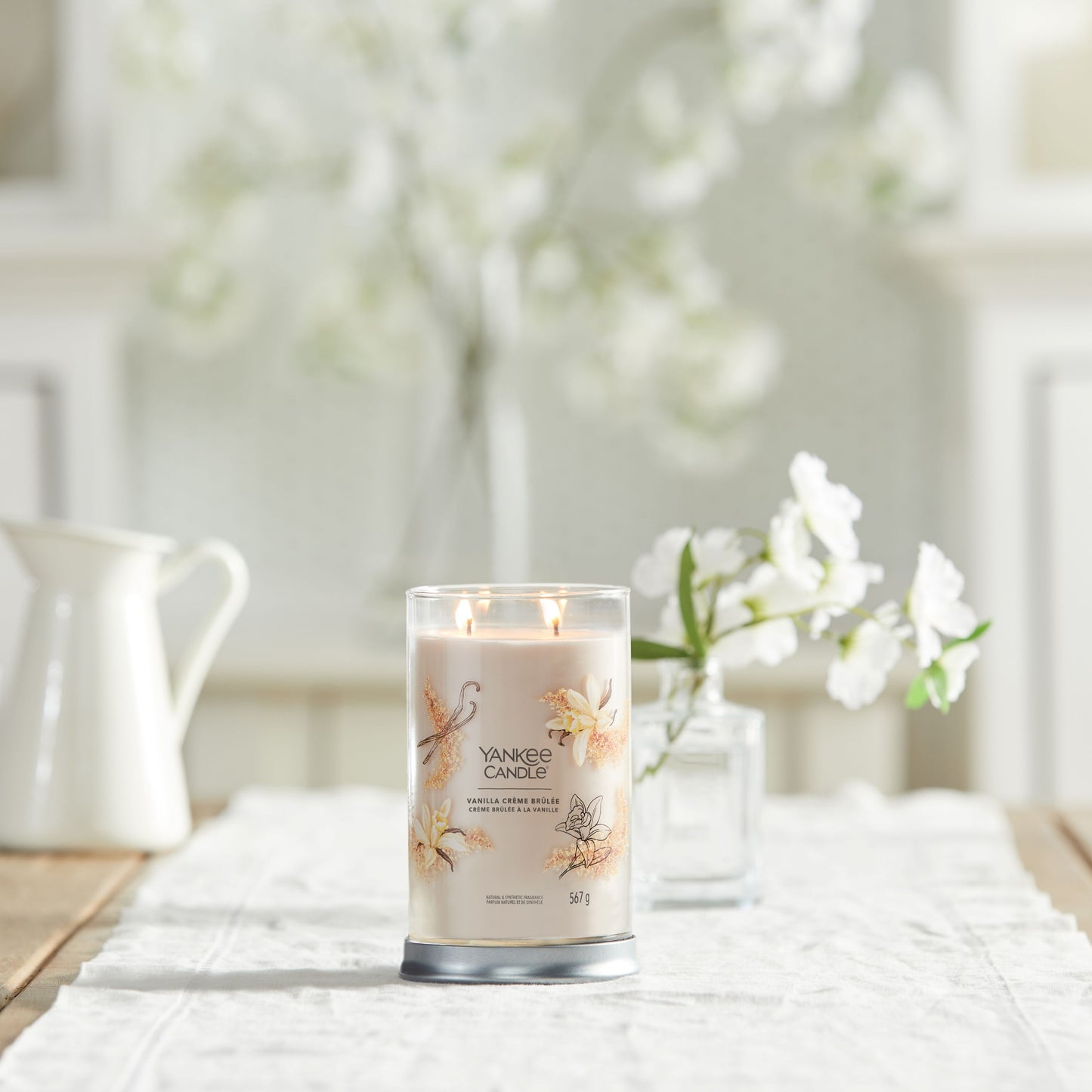 Yankee Candle® Signature Tumbler didelė žvakė – Vanilla Crème Brûlée