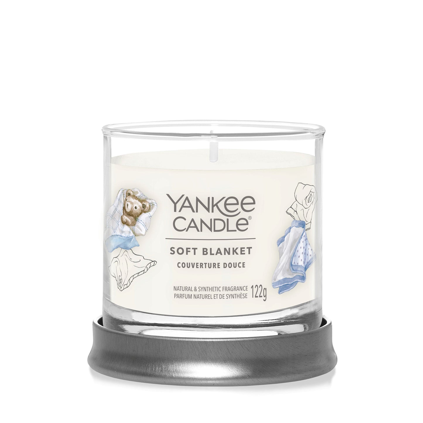 Yankee Candle Signature kolekcijos maža stiklinė žvakė – Soft Blanket™