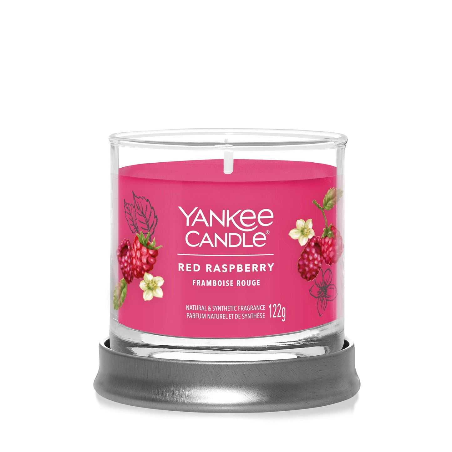 Yankee Candle Signature kolekcijos maža stiklinė žvakė – Red Raspberry