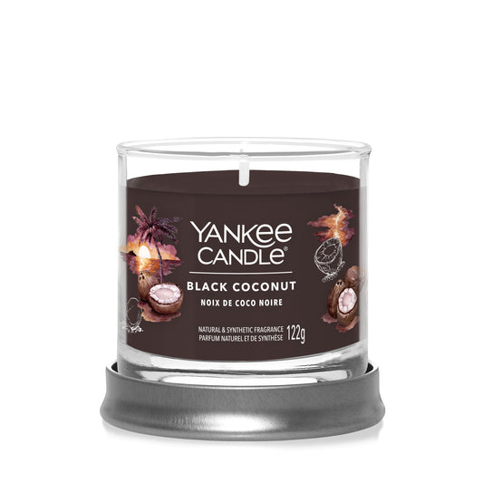 Yankee Candle Signature kolekcijos maža stiklinė žvakė – Black Coconut