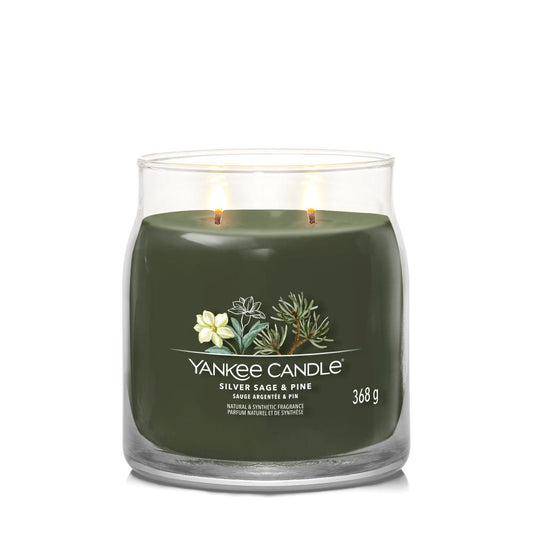 Yankee Candle® Signature vidutinė žvakė – Silver Sage & Pine
