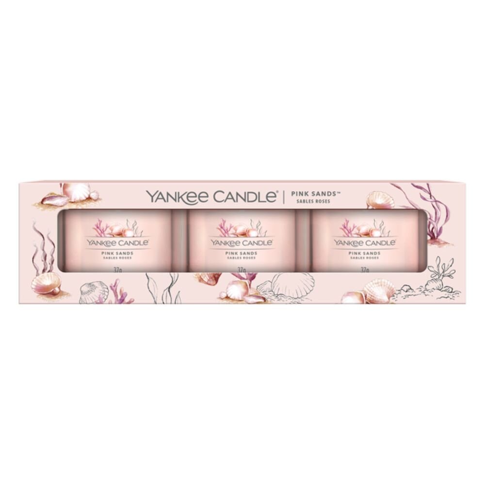 Yankee Candle Kvapnių mini žvakių rinkinys (3 vnt.) – Pink Sands