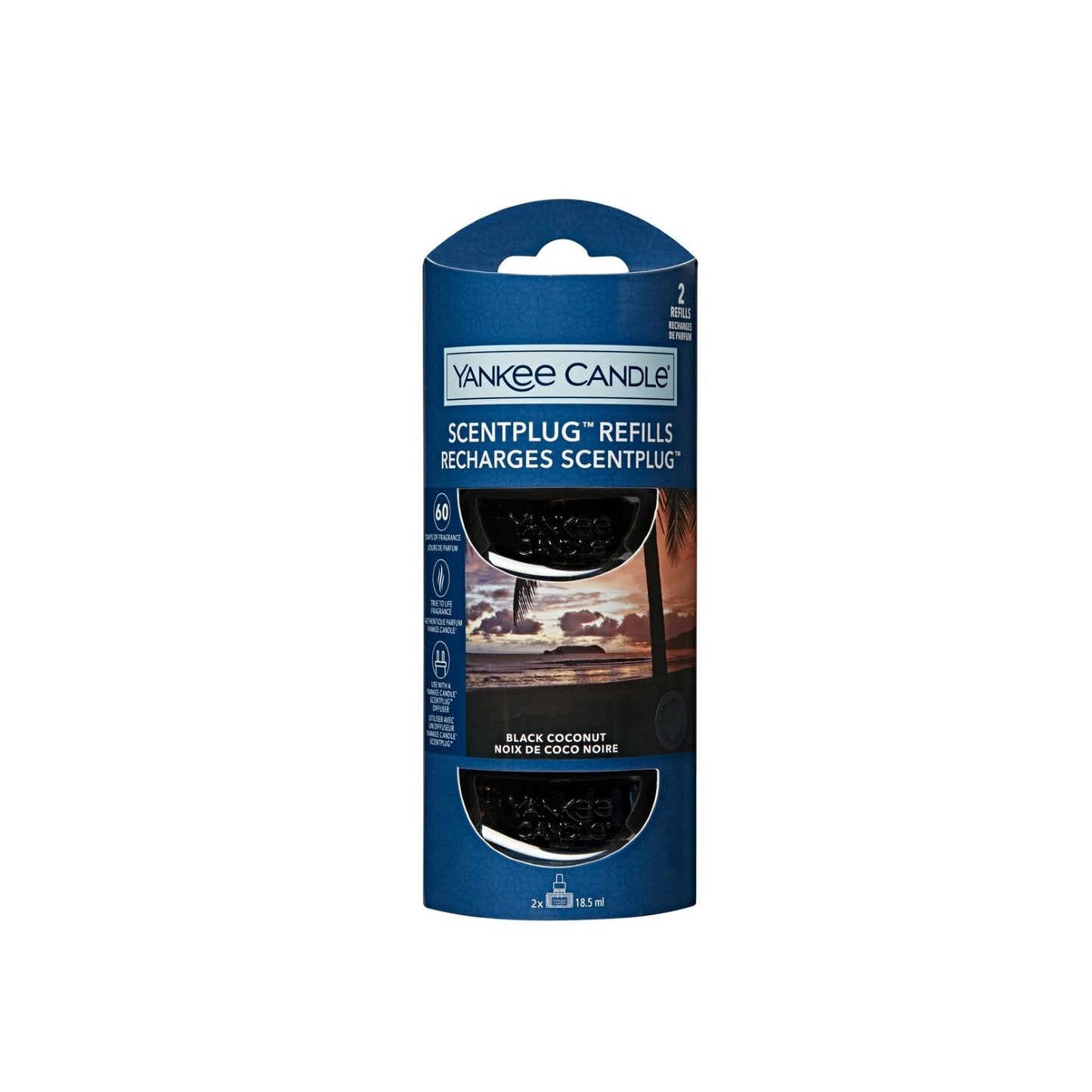Yankee Candle Kvapų papildymas ScentPlug prietaisui – Black Coconut (2vnt)