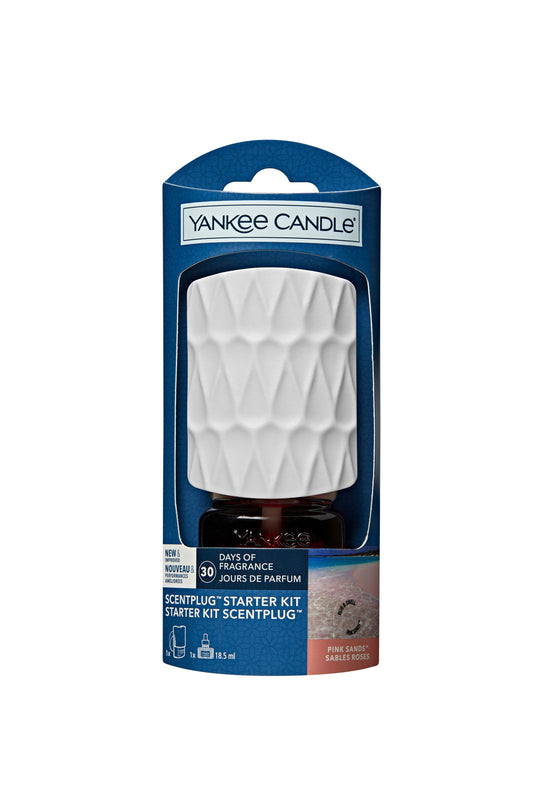 Yankee Candle kvapų difuzoriaus ScentPlug rinkinys (EU kištukas) – Pink Sands™ "Organic Pattern“ dizainas