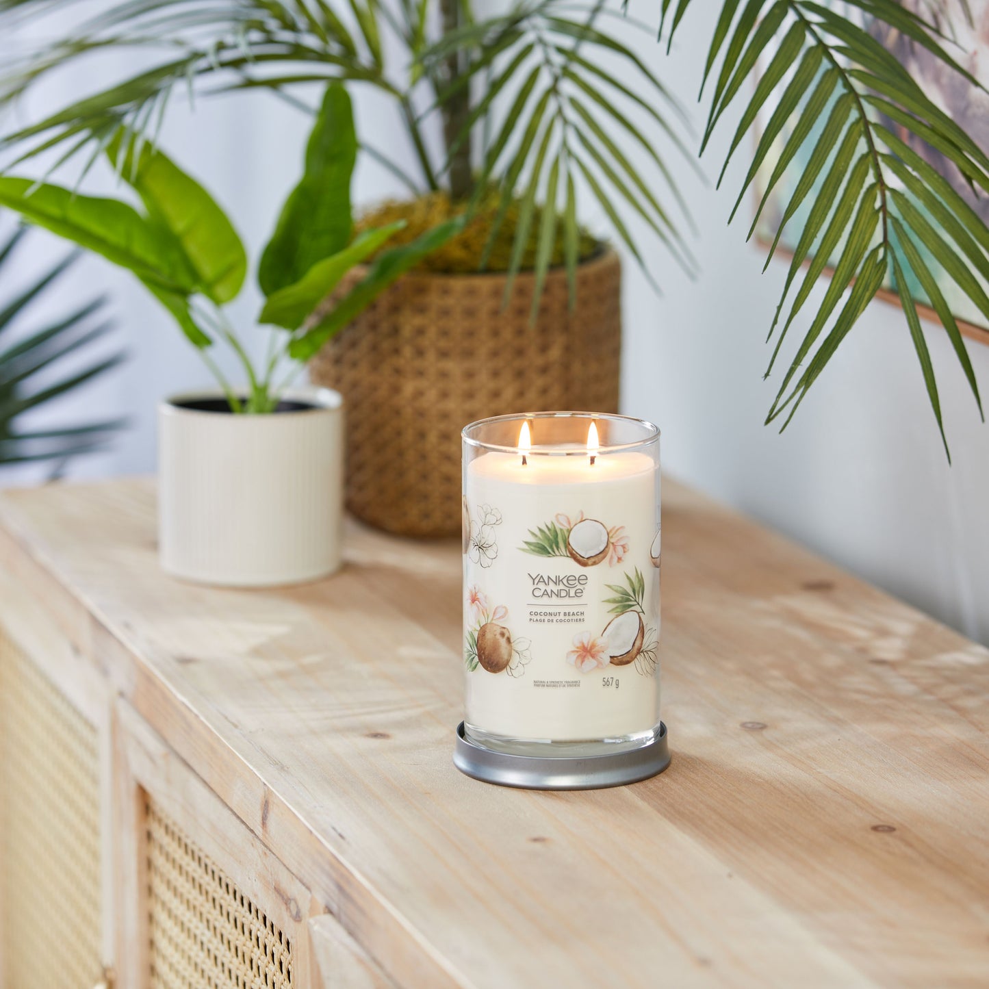Yankee Candle® Signature Tumbler didelė žvakė – Coconut Beach