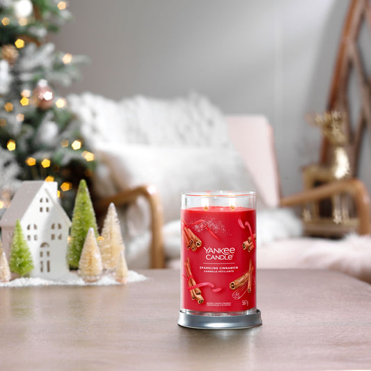 Yankee Candle® Signature Tumbler didelė žvakė – Sparkling Cinnamon