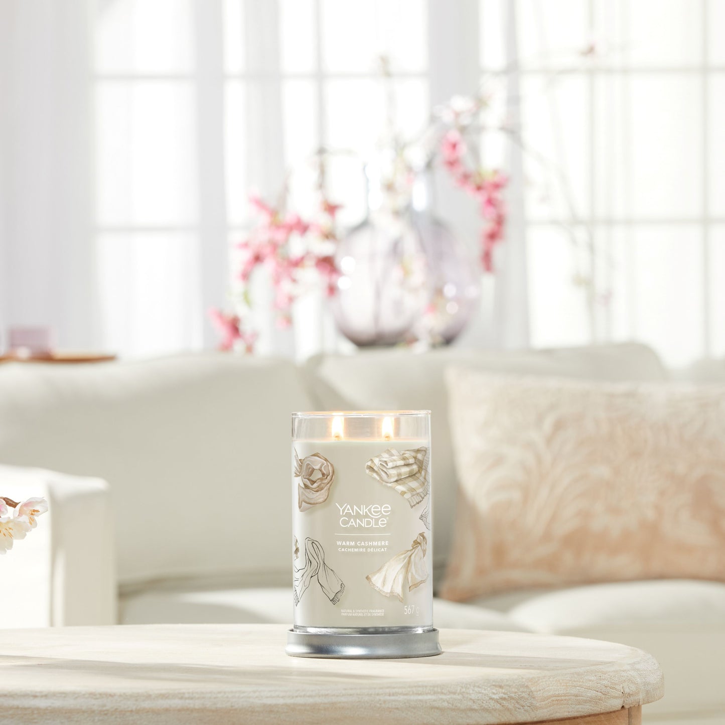 Yankee Candle® Signature Tumbler didelė žvakė – Warm Cashmere