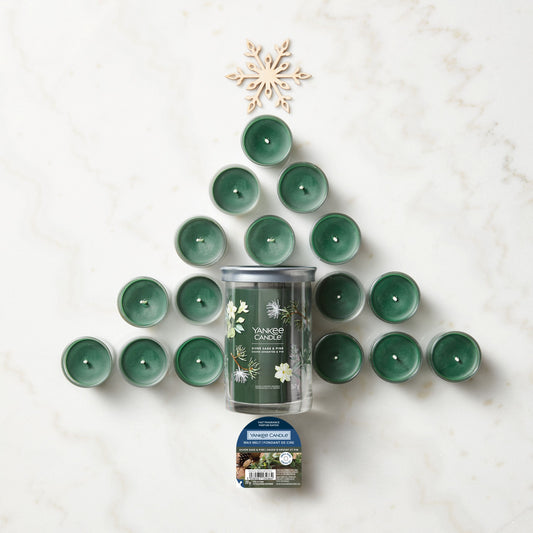 Yankee Candle® Signature Tumbler didelė žvakė – Silver Sage & Pine