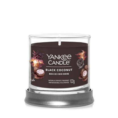 Yankee Candle Signature kolekcijos maža stiklinė žvakė – Black Coconut