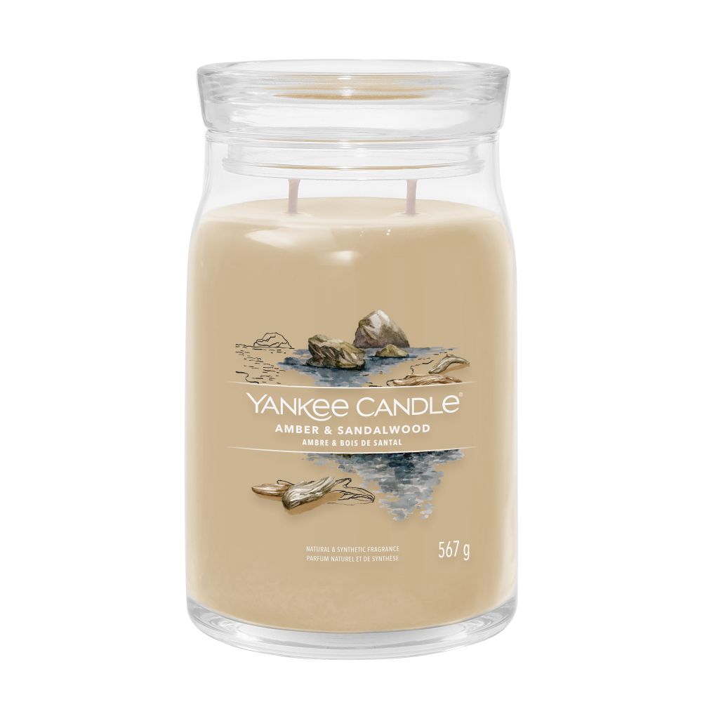 Yankee Candle® Signature didelė žvakė – Amber & Sandalwood
