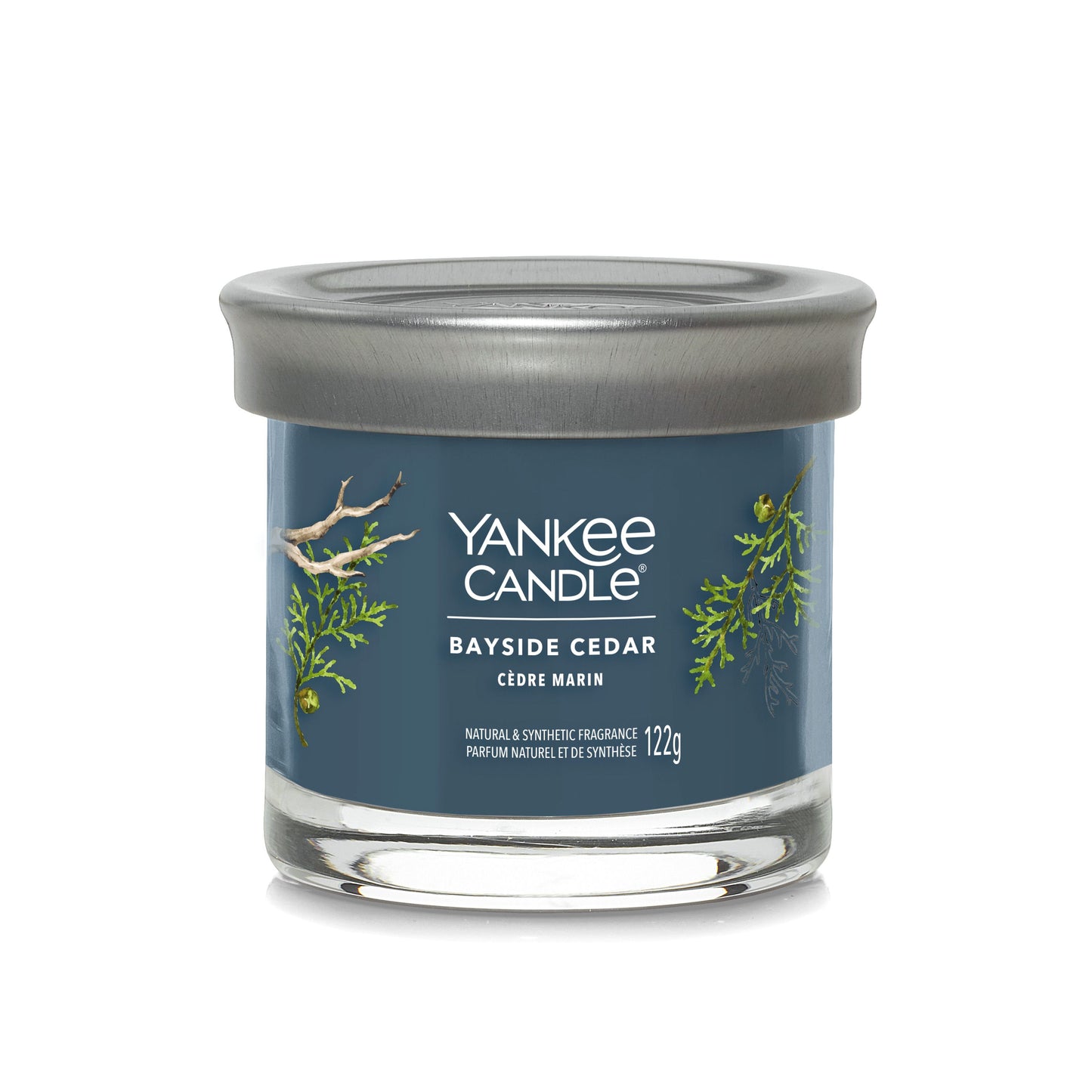 Yankee Candle Signature kolekcijos maža stiklinė žvakė – Bayside Cedar