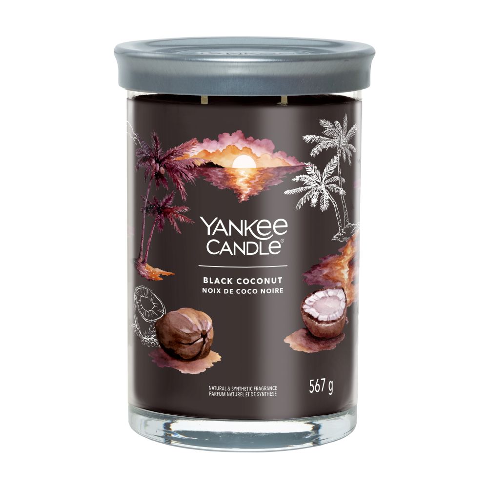 Yankee Candle® Signature Tumbler didelė žvakė – Black Coconut