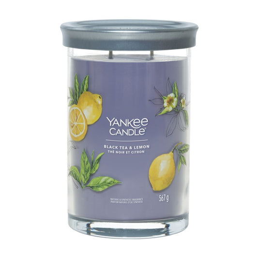 Yankee Candle® Signature Tumbler didelė žvakė – Black Tea & Lemon