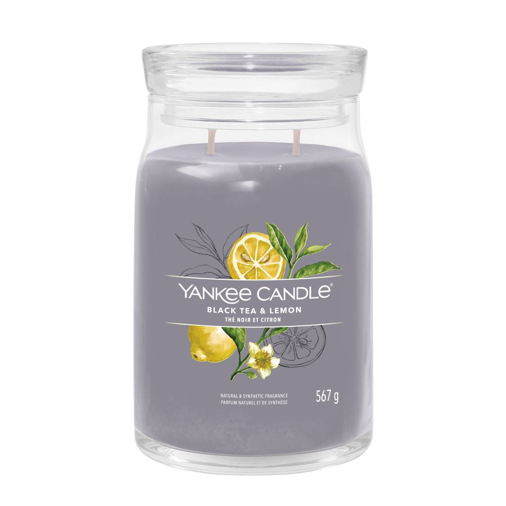 Yankee Candle® Signature didelė žvakė – Black Tea & Lemon