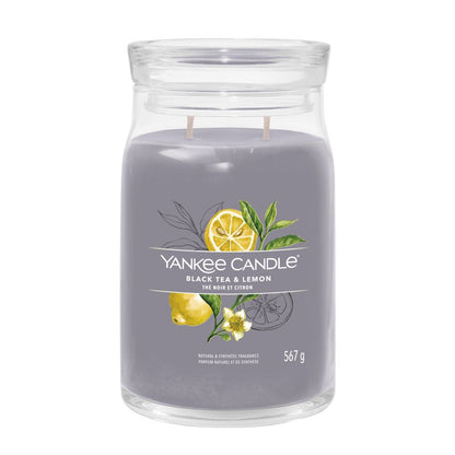 Yankee Candle® Signature didelė žvakė – Black Tea & Lemon