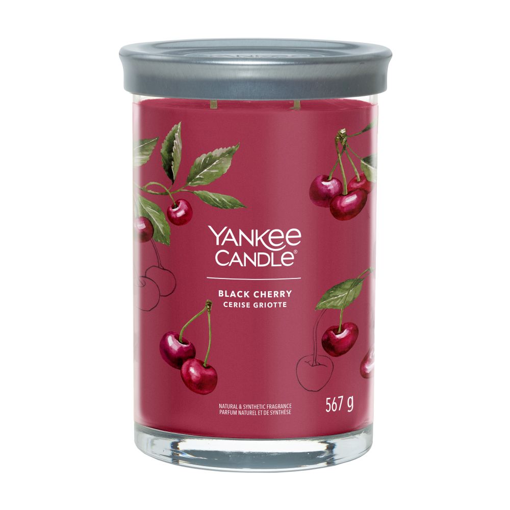 Yankee Candle® Signature Tumbler didelė žvakė – Black Cherry