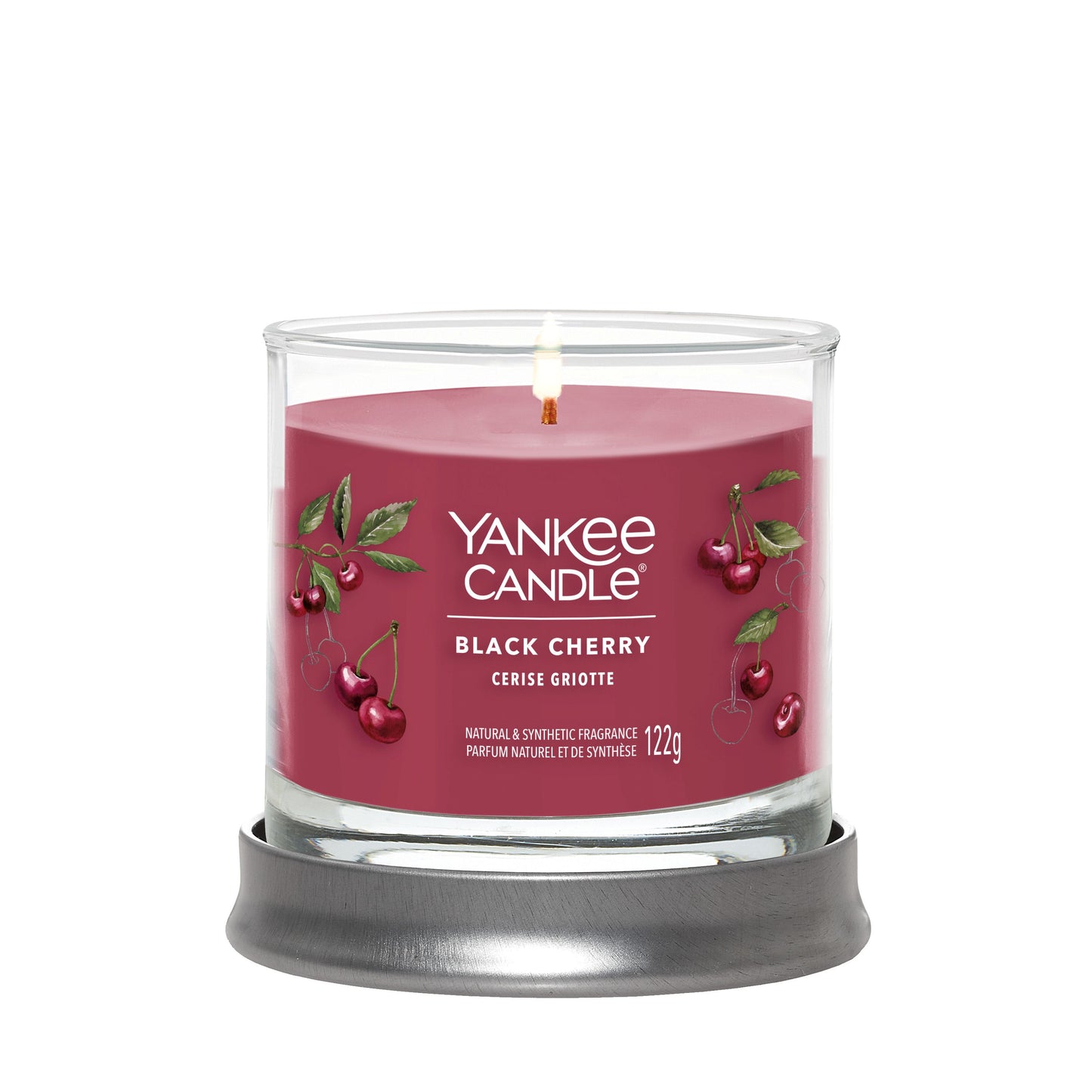 Yankee Candle Signature kolekcijos maža stiklinė žvakė – Black Cherry