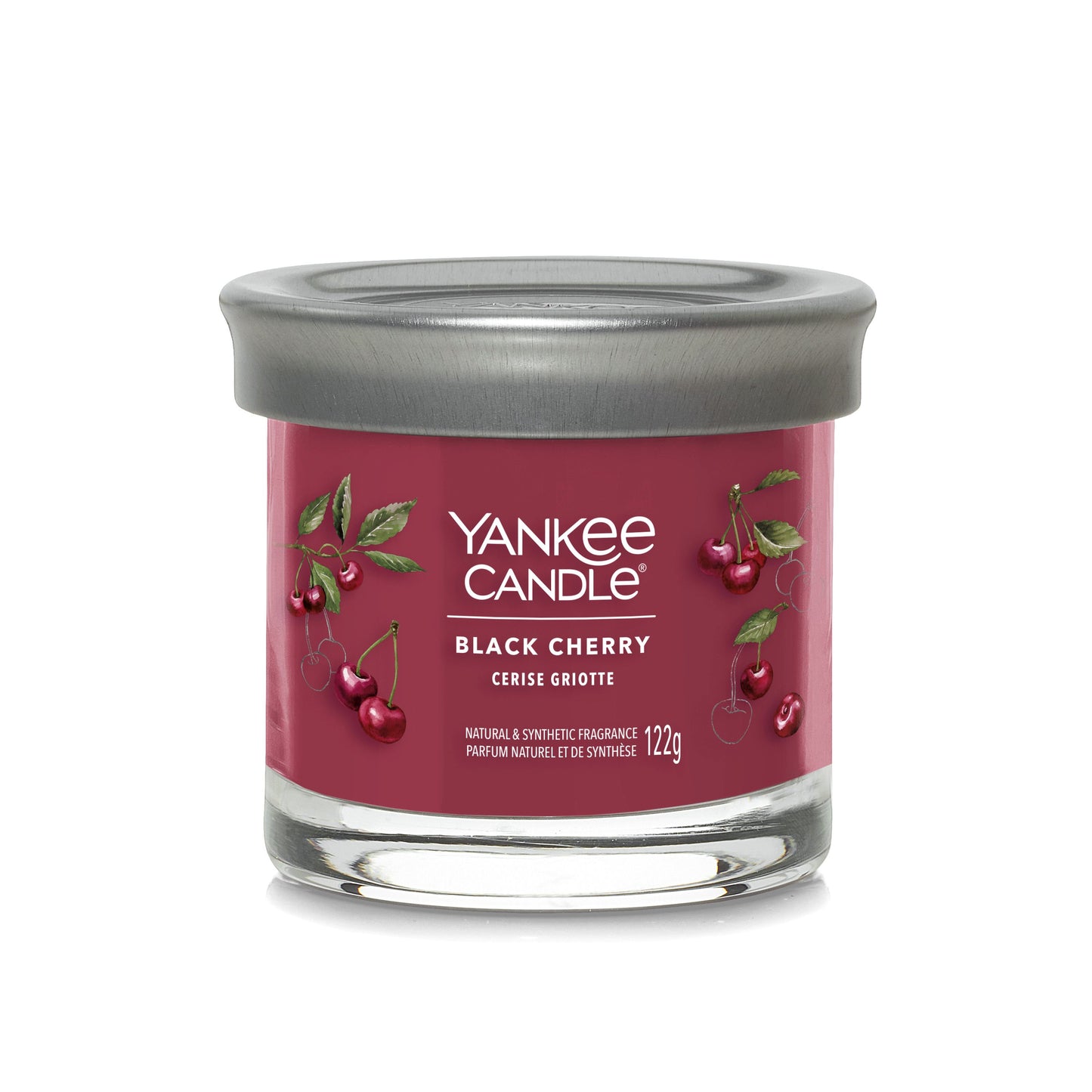 Yankee Candle Signature kolekcijos maža stiklinė žvakė – Black Cherry