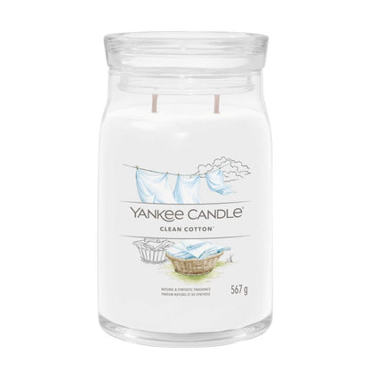 Yankee Candle® Signature didelė žvakė – Clean Cotton®