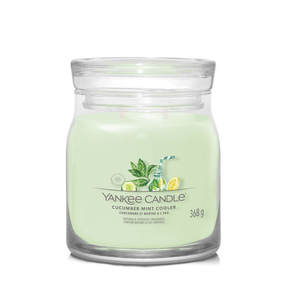 Yankee Candle® Signature vidutinė žvakė – Cucumber Mint Cooler