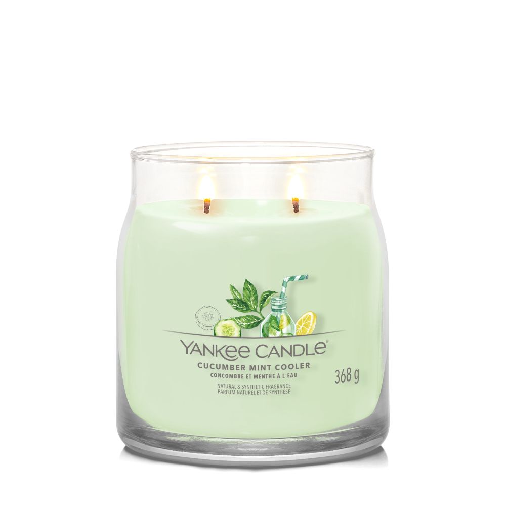 Yankee Candle® Signature vidutinė žvakė – Cucumber Mint Cooler