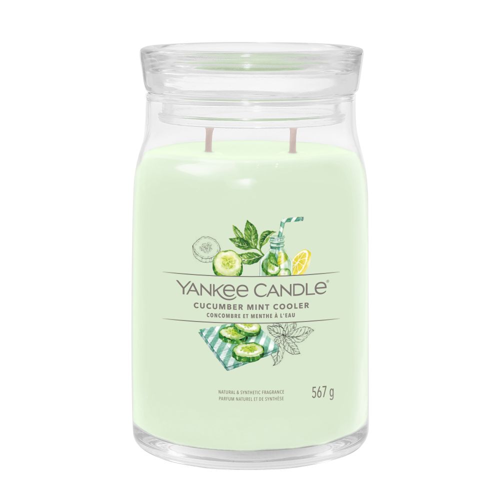 Yankee Candle® Signature didelė žvakė – Cucumber Mint Cooler