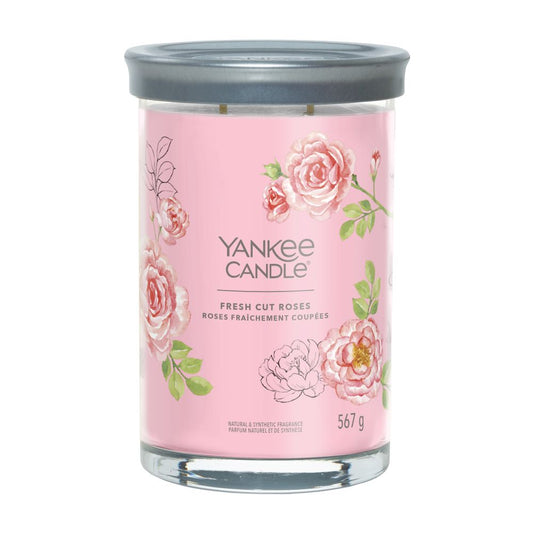 Yankee Candle® Signature Tumbler didelė žvakė – Fresh Cut Roses