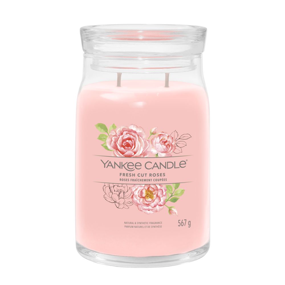 Yankee Candle® Signature didelė žvakė – Fresh Cut Roses