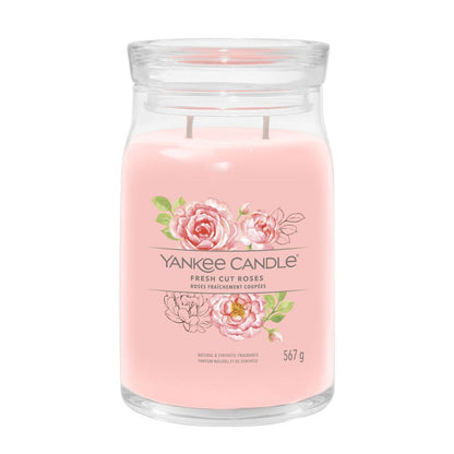 Yankee Candle® Signature didelė žvakė – Fresh Cut Roses