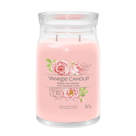 Yankee Candle® Signature didelė žvakė – Fresh Cut Roses