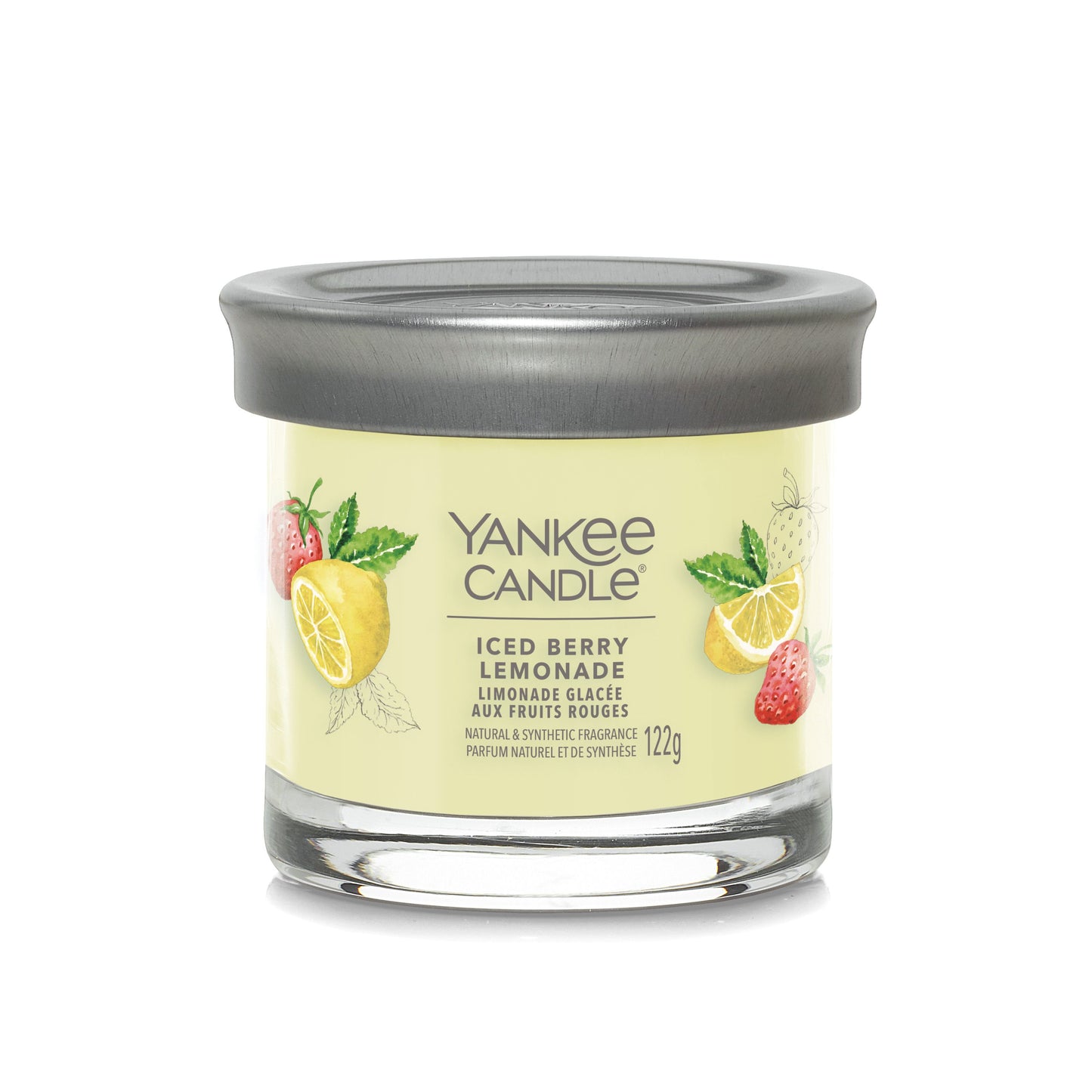 Yankee Candle Signature kolekcijos maža stiklinė žvakė – Iced Berry Lemonade