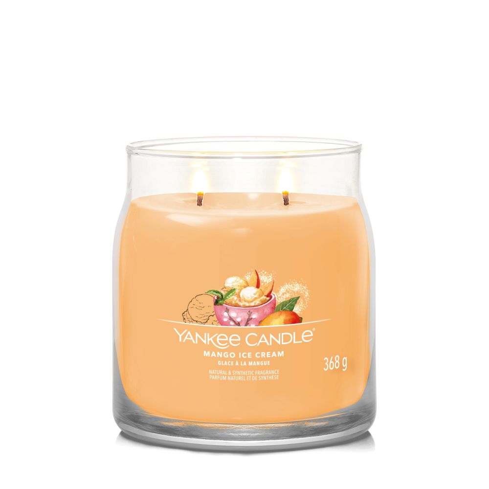 Yankee Candle® Signature vidutinė žvakė – Mango Ice Cream