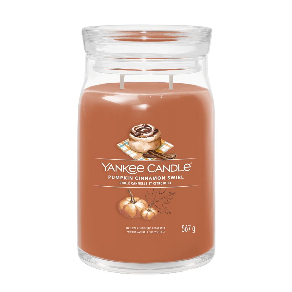 Yankee Candle® Signature didelė žvakė – Pumpkin Cinnamon Swirl