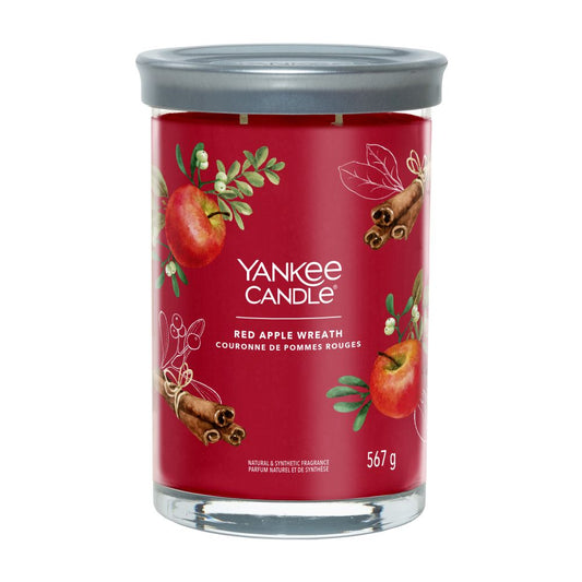 Yankee Candle® Signature Tumbler didelė žvakė – Red Apple Wreath