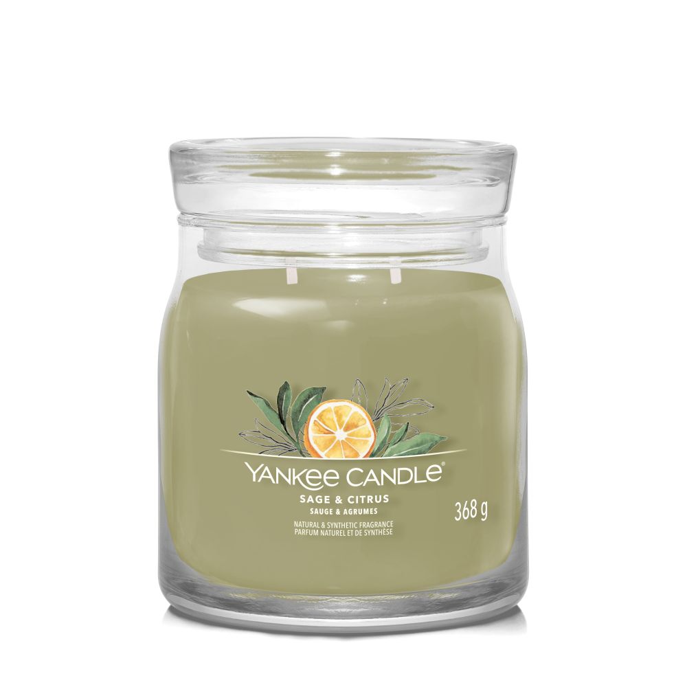 Yankee Candle® Signature vidutinė žvakė – Sage & Citrus