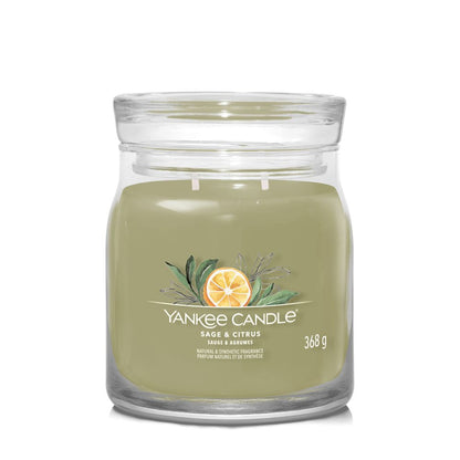 Yankee Candle® Signature vidutinė žvakė – Sage & Citrus