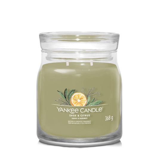 Yankee Candle® Signature vidutinė žvakė – Sage & Citrus