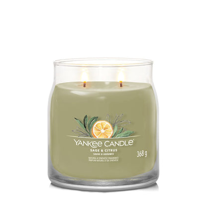 Yankee Candle® Signature vidutinė žvakė – Sage & Citrus