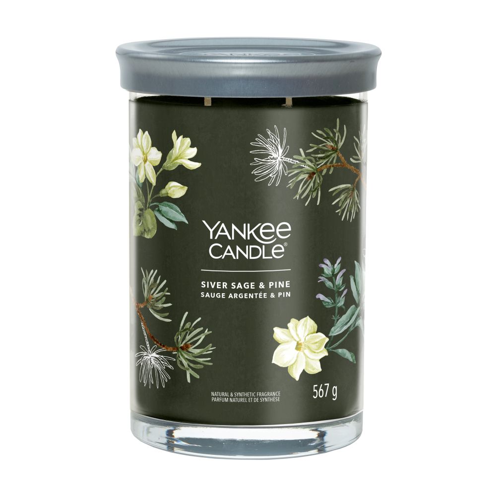 Yankee Candle® Signature Tumbler didelė žvakė – Silver Sage & Pine