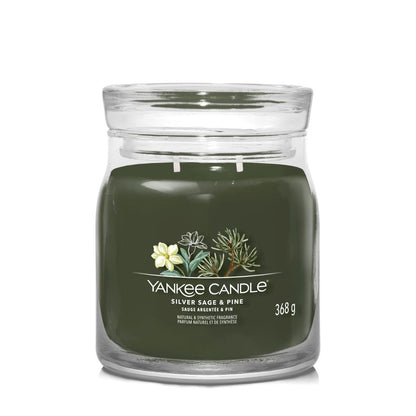 Yankee Candle® Signature vidutinė žvakė – Silver Sage & Pine