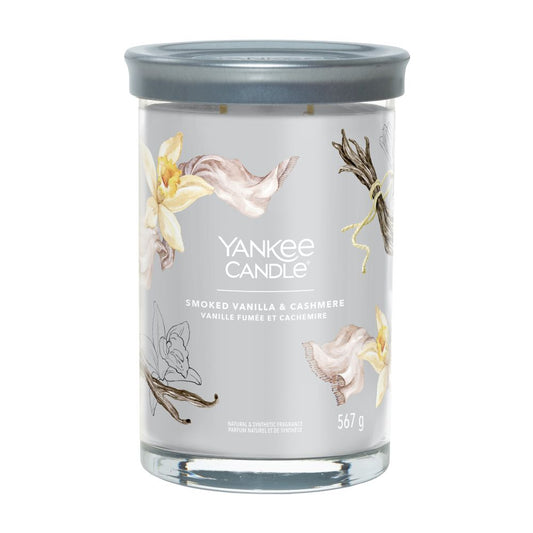 Yankee Candle® Signature Tumbler didelė žvakė – Smoked Vanilla & Cashmere