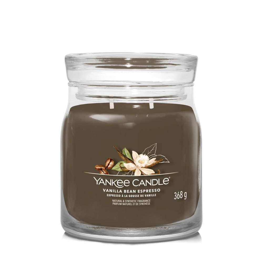 Yankee Candle® Signature vidutinė žvakė – Vanilla Bean Espresso