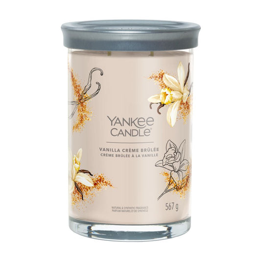 Yankee Candle® Signature Tumbler didelė žvakė – Vanilla Crème Brûlée
