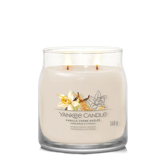 Yankee Candle® Signature vidutinė žvakė – Vanilla Crème Brûlée