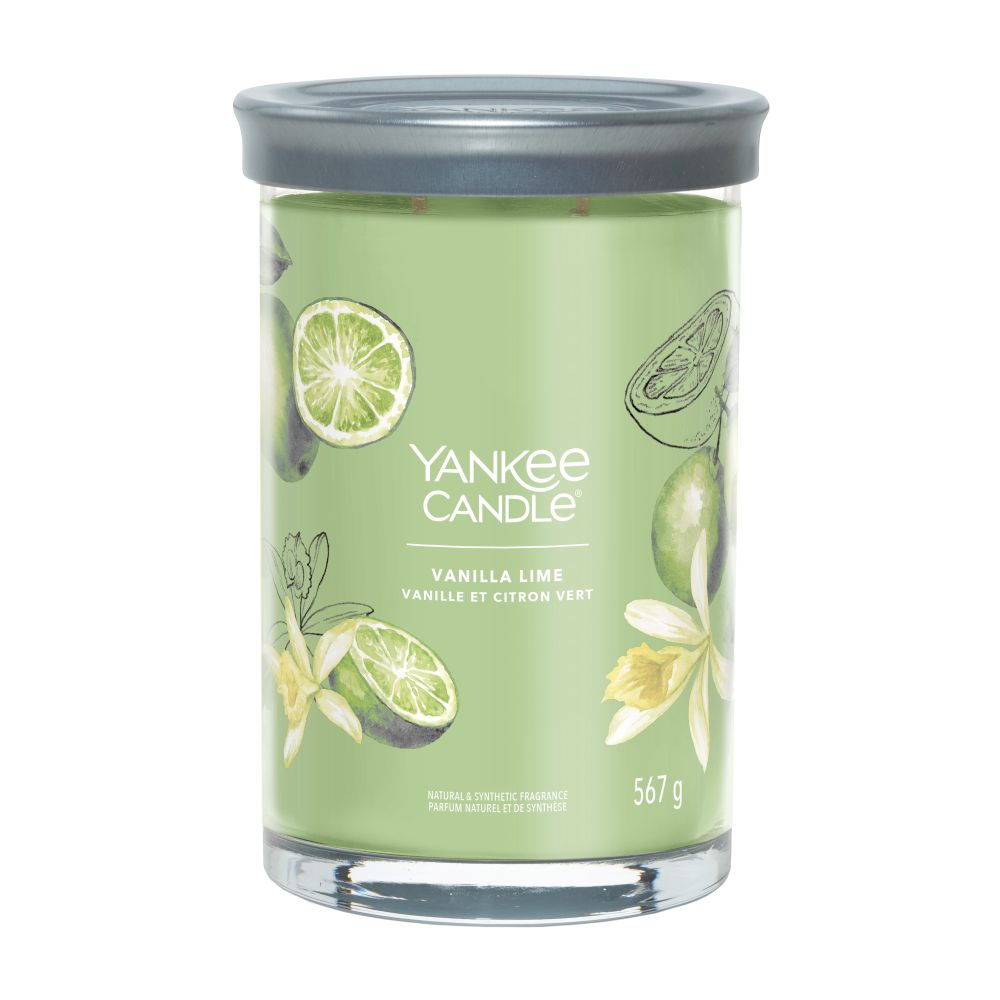 Yankee Candle® Signature Tumbler didelė žvakė – Vanilla Lime