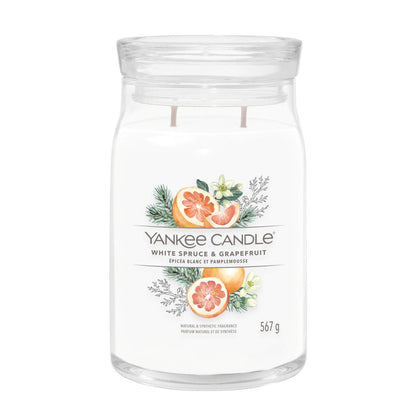 Yankee Candle® Signature didelė žvakė – White Spruce & Grapefruit