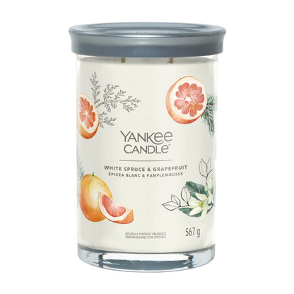 Yankee Candle® Signature Tumbler didelė žvakė – White Spruce & Grapefruit