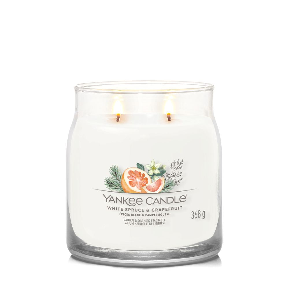 Yankee Candle® Signature vidutinė žvakė – White Spruce & Grapefruit